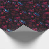 Papier Cadeau Spooky Pumpkin Ghost Pattern Wrapping Paper (Coin)