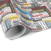 Papier Cadeau Sports, Athlète (Coin rond)