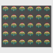 Papier Cadeau Sports de parachutisme Vintage rétro (Plat)