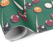 Papier Cadeau Sports Motifs sans couture (Coin rond)