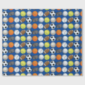 Papier Cadeau Sports personnalisables (Plat)