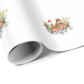 Papier Cadeau Spring Deer (Coin rond)