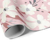 Papier Cadeau Spring flowery pattern. Seamless floral background (Coin rond)