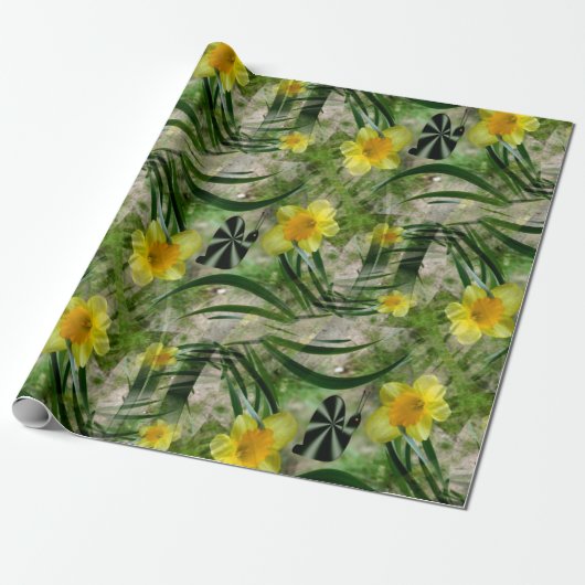 Papier Cadeau Spring Gardening. (Déroulé)