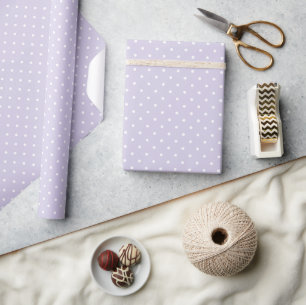 Papier Cadeau Spring Polka Dots Classic   Lavande Poussiéreuse
