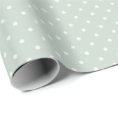 Papier Cadeau Spring Polka Dots Classic | Sage Muted (Coin rond)