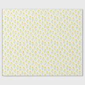 Papier Cadeau Spring Yellow Daffodil Floral Wrapping Paper (Plat)