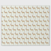 Papier Cadeau Springbok de Noël (Plat)