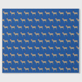 Papier Cadeau Springbok de Noël (Plat)