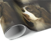 Papier Cadeau Springer spaniel (Coin rond)