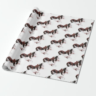 Papier Cadeau Springer spaniel Brown et blanc