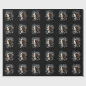 Papier Cadeau Springer Spaniel Chien Drapeau Américain (Plat)