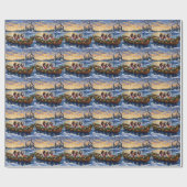 Papier Cadeau Springer Spaniel Christmas Boat Holiday (Plat)