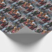 Papier Cadeau Springer Spaniel Dogs Christmas Snow Holiday (Coin)