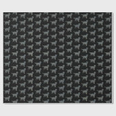 Papier Cadeau Sprocker Spaniel Chien Jaune & Noir Grille (Plat)