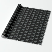Papier Cadeau Sprocker Spaniel Chien Jaune & Noir Grille (Déroulé)