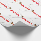 Papier Cadeau SPUTNIK - espace/russie/union soviétique/technolog (Coin)