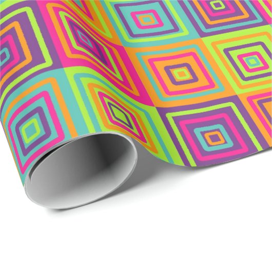 Papier Cadeau Squares (Coin rond)