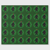 Papier Cadeau Squatchin de Noël - Gone Squatchin (Plat)