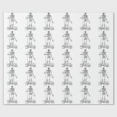 Papier Cadeau Squelette (Plat)