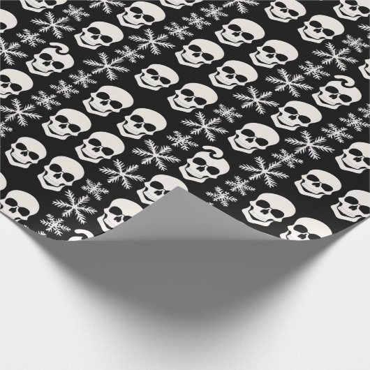 Papier Cadeau Squelette Abstrait Snowflake Design Enveloppement  (Coin)