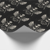 Papier Cadeau Squelette ange Noël gothique (Coin)