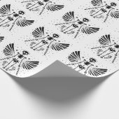 Papier Cadeau Squelette ange Noël gothique (Coin)