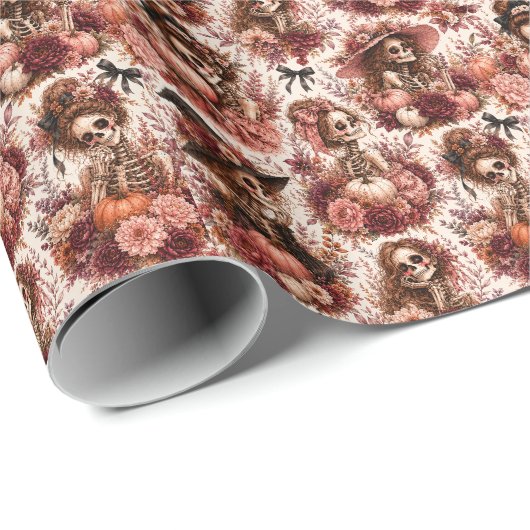 Papier Cadeau Squelette botanique (Coin rond)