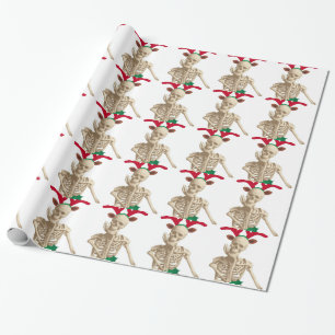 Papier Cadeau squelette cauchemar noël