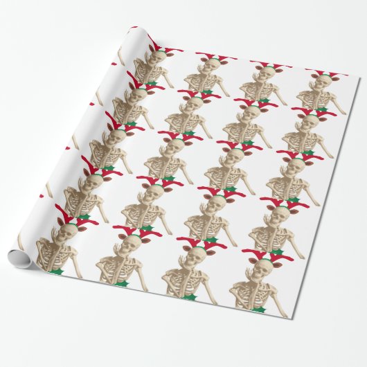 Papier Cadeau squelette cauchemar noël (Déroulé)