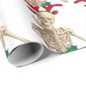 Papier Cadeau squelette cauchemar noël (Coin rond)