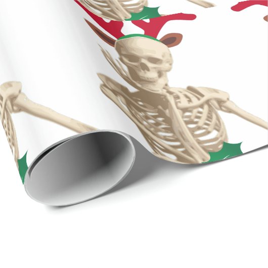 Papier Cadeau squelette cauchemar noël (Coin rond)