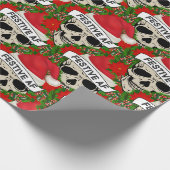Papier Cadeau Squelette Cool Festif AF à Santa Hat (Coin)