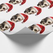 Papier Cadeau Squelette de casquette de crâne du père noël (Coin)