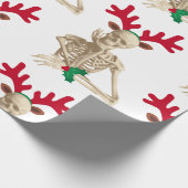 Papier Cadeau squelette de rennes de noël (Coin)