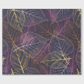 Papier Cadeau Squelette feuille sans couture motif, arrière - pl (Plat)
