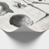 Papier Cadeau Squelettes antiques squelettiques d'anatomie de (Coin)