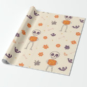 Papier Cadeau Squelettes & Citrouilles (Déroulé)