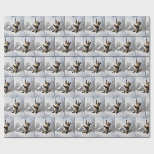 Papier Cadeau Squirrel Hanging From an Icicle (Plat)