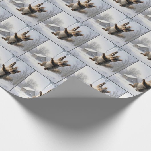 Papier Cadeau Squirrel Hanging From an Icicle (Coin)