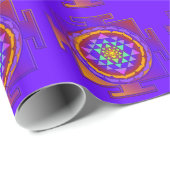 Papier Cadeau SRI YANTRA pleine couleur + vos idées (Coin rond)