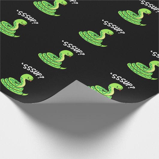Papier Cadeau Sssup Funny Hisser Snake Pun Dark BG (Coin)