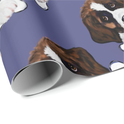 Papier Cadeau St Bernard (Coin rond)