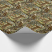 Papier Cadeau St Francis d'Assisi prêchant aux animaux (Coin)