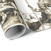 PAPIER CADEAU ST GEORGE ET DRAGON (Coin rond)