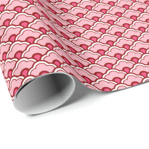 Papier Cadeau St Jacques chinoises, Fuchsia et rose pâle