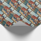 Papier Cadeau St. Marys avec maisons et cheminée par August Mack (Coin)