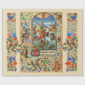 Papier Cadeau ST. MICHAEL ARCHANGEL ET DRAGON Miniature flamande (Plat)