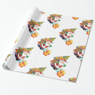 Papier Cadeau St. Nick Et Cadeaux