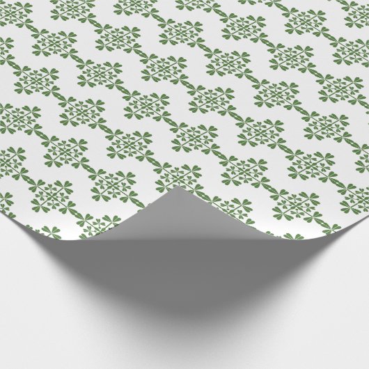 Papier Cadeau St. Patrick Clochers Shamrock Irish Green (Coin)